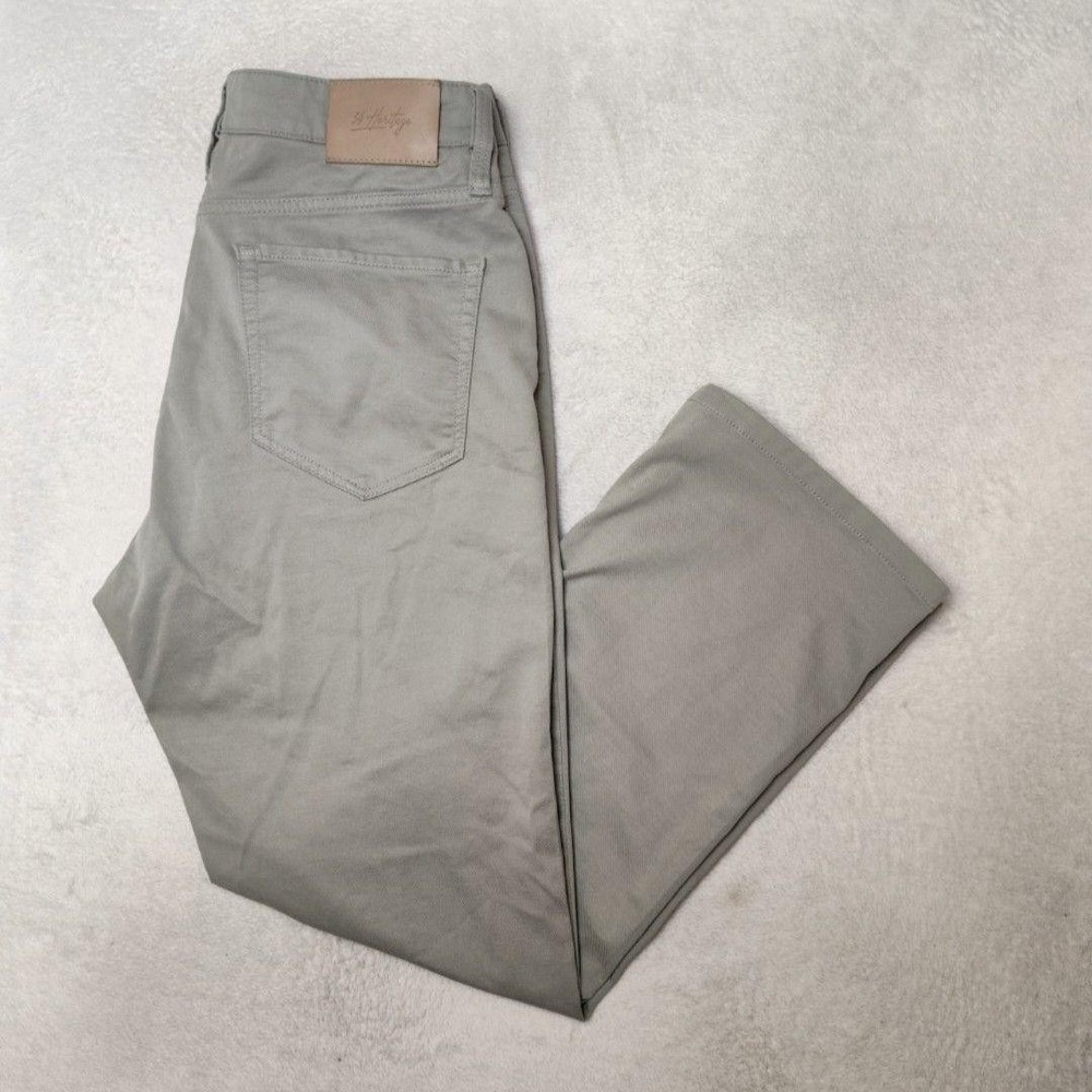 34 Heritage Jeans Mens 34x28 Green Charisma Straight Classic Stretch Denim